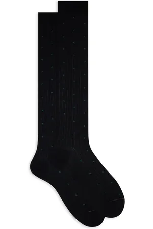 Gallo Homme, Sous-vêtements, Multicolore, Taille: S Chaussettes Longues en Coton Bleu avec Broderie Bouteille