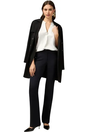 Oltre Femme, Pantalons, Bleu, Taille: 42 FR Pantalon Milano-Rib Flare