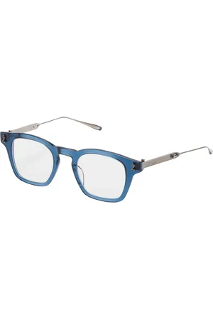 AKONI Homme, Accessoires, Bleu, Taille: ONE Size Cristal Bleu Noir Lunettes Carrées