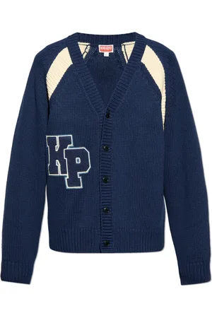 Kenzo Homme, Pulls, Bleu, Taille: M Cardigan Boutonné