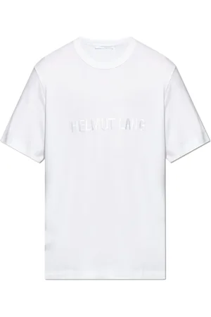 Helmut Lang Homme, Tops, Blanc, Taille: S T-shirt avec logo