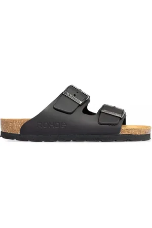 Rohde Femme, Chaussures, Noir, Taille: 39 EU Sandale noire pour femme avec deux brides