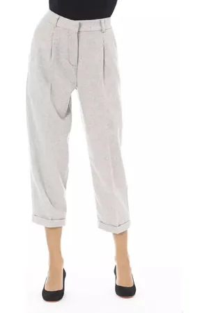 ALPHA STUDIO Femme, Pantalons, Gris, Taille: 40 FR Jean & Pantalon en Laine Gris