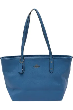 Coach Femme, Pre-owned, Bleu, Taille: ONE Size Pre-owned Cuir cabas