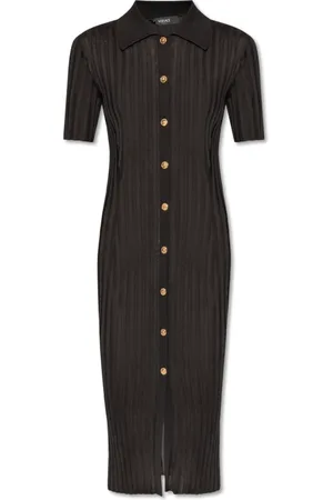 VERSACE Femme, Robes, Noir, Taille: 36 FR Robe à rayures
