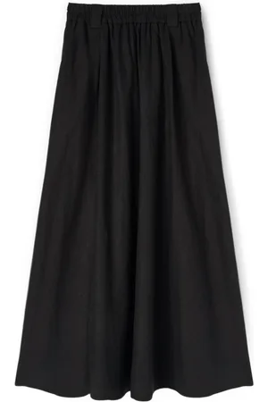 Motivi Femme, Jupes, Noir, Taille: 42 FR Jupe longue en mélange lin