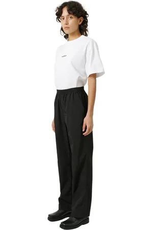 Soulland Femme, Pantalons, Noir, Taille: 42/44 FR Pantalon en Nylon Noir Coupe Décontractée