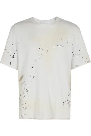 Helmut Lang Homme, Tops, Blanc, Taille: L Tee peint stylé