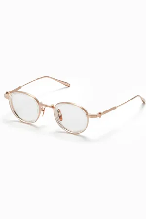 AKONI Femme, Accessoires, Jaune, Taille: ONE Size Lunettes Rondes Contemporaines en Or