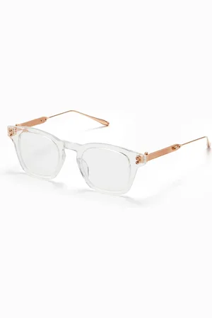 AKONI Homme, Accessoires, Gris, Taille: ONE Size Lunettes en or blanc brossé cristal clair