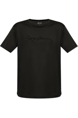 Giorgio Armani Homme, Tops, Noir, Taille: XL T-shirt avec logo
