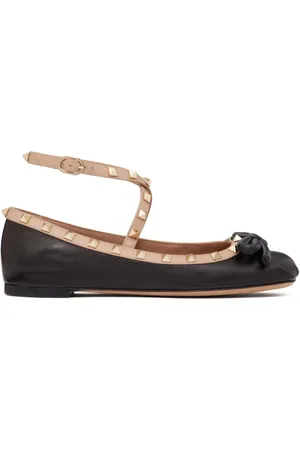 VALENTINO GARAVANI Femme, Chaussures, Noir, Taille: 37 EU Rockstud Ballerines