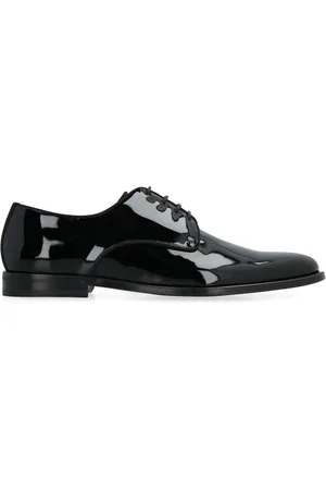Dolce & Gabbana Homme, Chaussures, Noir, Taille: 41 1/2 EU Raffaello Chaussures Derby en Cuir Verni