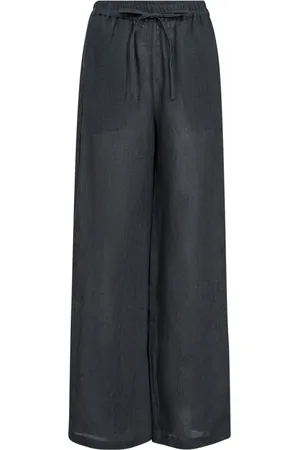 Co`Couture Femme, Pantalons, Noir, Taille: 36 FR Pantalon Large en Lin