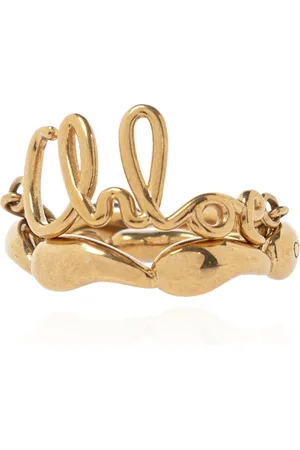 Chloé Femme, Accessoires, Jaune, Taille: 52 MM Bague avec Chaîne