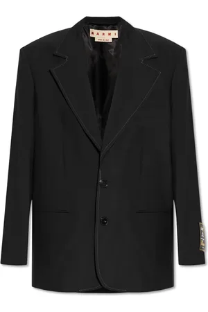 Marni Femme, Vestes, Noir, Taille: 38 FR Blazer à revers ouverts