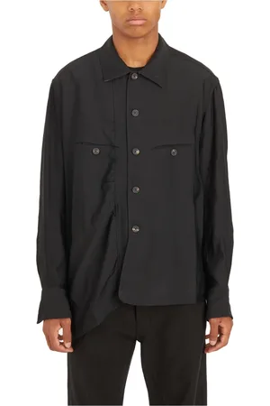 ZIGGY CHEN Homme, Chemises, Noir, Taille: M Chemise Asymétrique Cocoon