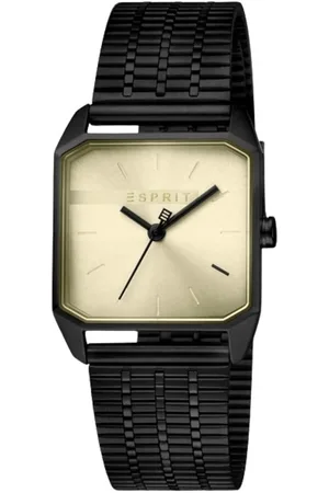 ESPRIT Femme, Accessoires, Noir, Taille: ONE Size Montre de Dame en Acier Inoxydable Noir à Quartz