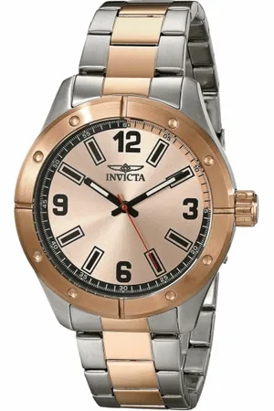 Invicta Homme, Accessoires, Gris, Taille: ONE Size Montre homme en acier inoxydable à quartz