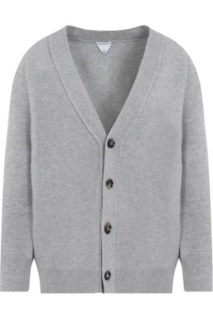 Bottega Veneta Femme, Pulls, Gris, Taille: 36 FR Cardigan en cachemire gris clair