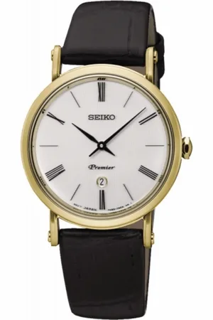 Seiko Femme, Accessoires, Jaune, Taille: ONE Size Montre Femme en Or Quartz