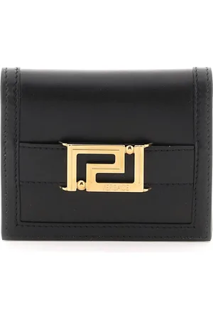 VERSACE Femme, Accessoires, Noir, Taille: ONE Size Portefeuille Greca Goddess