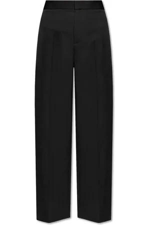 J.W.Anderson Femme, Pantalons, Noir, Taille: 36 FR Pantalon en Laine avec Pli