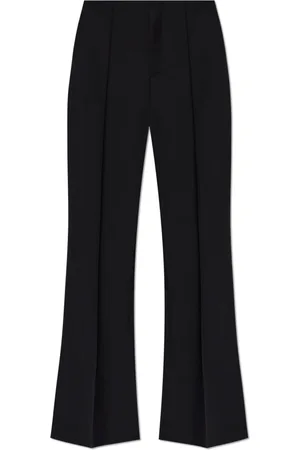 Chloé Femme, Pantalons, Noir, Taille: 40 FR Pantalon en laine avec pinces