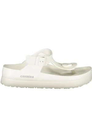 Carrera Femme, Chaussures, Blanc, Taille: 36 EU Tongs blanches en polyéthylène avec boucle de cheville