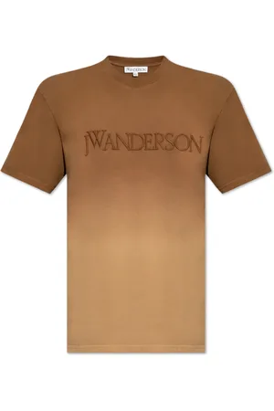 J.W.Anderson Homme, Tops, Brun, Taille: S T-shirt avec logo brodé