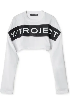 Y / PROJECT Femme, Tops, Blanc, Taille: 40 FR Haut Blanc Froissé
