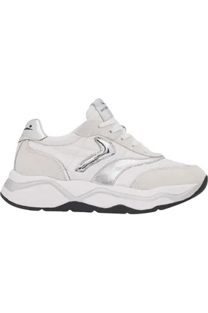 Voile blanche Femme, Chaussures, Blanc, Taille: 37 EU Baskets sportives blanches avec détails en cuir