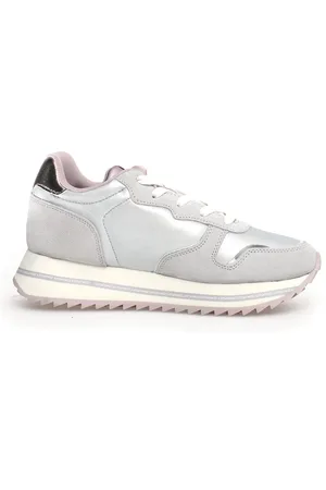 W6YZ Femme, Chaussures, Gris, Taille: 39 EU Baskets Grises à Paillettes