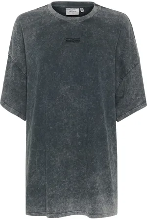 Gestuz Femme, Tops, Gris, Taille: 38 FR Oversize Tee Top Gris Foncé