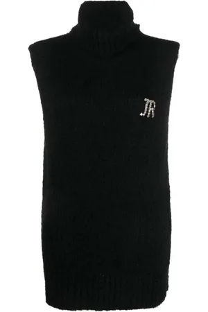John Richmond Femme, Pulls, Noir, Taille: 36 FR Pull à col roulé