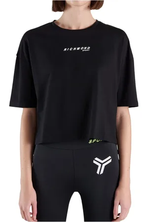 John Richmond Femme, Sport, Noir, Taille: 42 FR T-shirt d`entraînement