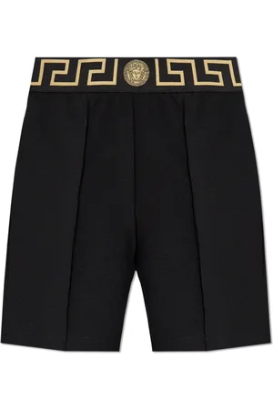 VERSACE Femme, Shorts, Noir, Taille: 38 FR Shorts avec logo