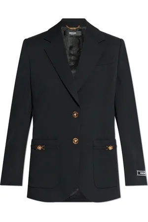VERSACE Femme, Vestes, Noir, Taille: 34 FR Veste en laine