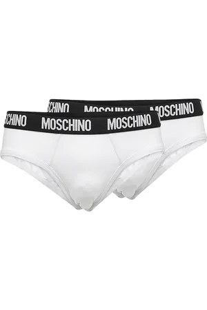 Moschino Homme, Sous-vêtements, Blanc, Taille: M Sous-vêtements Hommes Blancs avec Bande Logo
