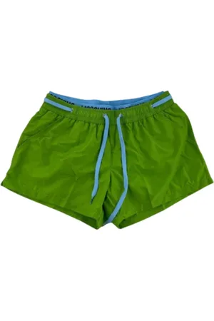 Moschino Homme, Maillots de bain, Vert, Taille: L Maillots de Bain Homme Élégant Logato Groffato