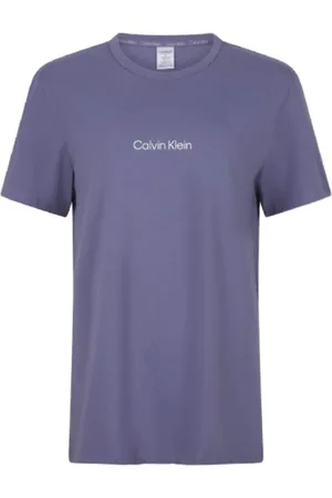 Calvin Klein Femme, Tops, Violet, Taille: 36 FR T-shirt Femme Logo Central