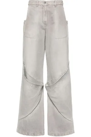 The Attico Femme, Jeans, Gris, Taille: W26 Pantalon Long Vintage Gris