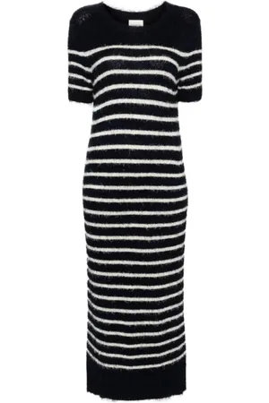Khaite Femme, Robes, Bleu, Taille: 38 FR Robe Tube Rayée