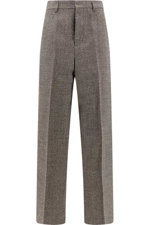 Ami Femme, Pantalons, Brun, Taille: 38 FR Pantalon Large Laine Coton