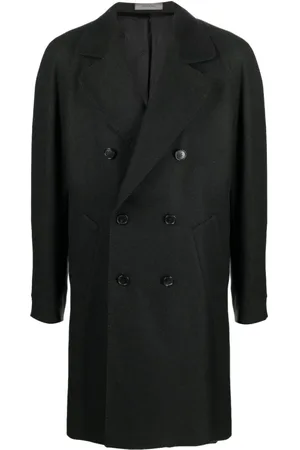 corneliani Homme, Manteaux, Gris, Taille: L Manteau en Laine à Double Boutonnage