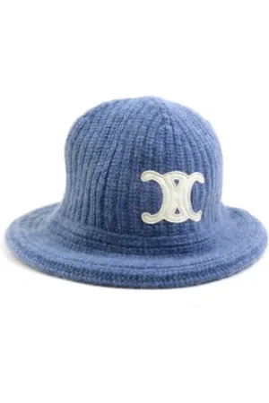Céline Femme, Pre-owned, Bleu, Taille: ONE Size Pre-owned Cachemire chapeaux