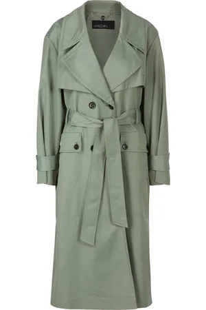 Marc Cain Femme, Manteaux, Vert, Taille: 42 FR Trench-coat décontracté