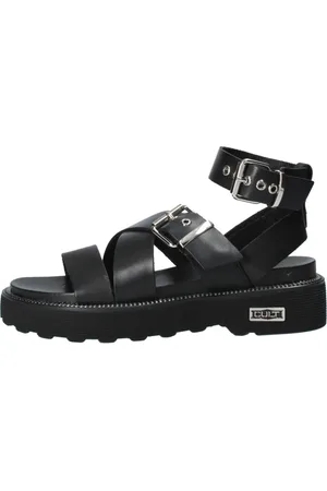Cult Femme, Chaussures, Noir, Taille: 39 EU Flat Sandales