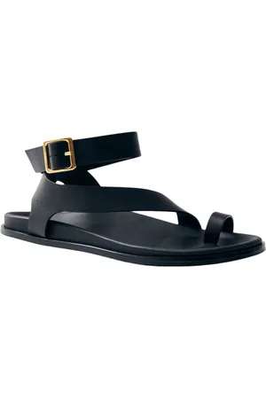 ALOHAS Femme, Chaussures, Noir, Taille: 41 EU Sandales en cuir noir