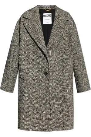 Moschino Femme, Manteaux, Noir, Taille: 36 FR Manteau avec un motif brodé